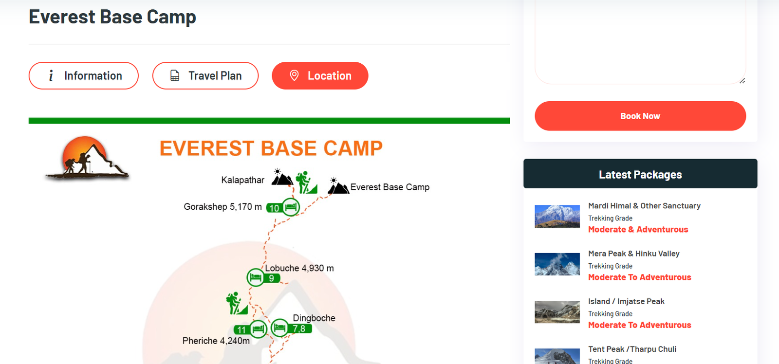 Sherpa Trekking Agency Website
